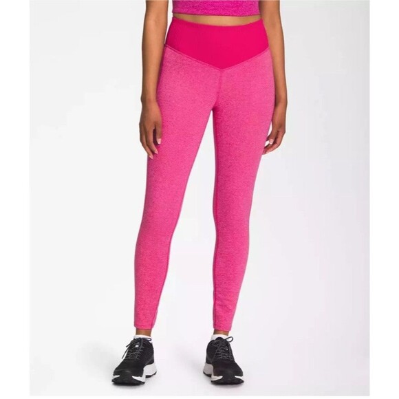 NWT North Face‎ Dune Sky 7/8 Fitted Moisture Wick Leggings Pink Heather Medium - Picture 1 of 12